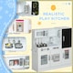 image 4 of AIYAPLAY Play Kitchen, Pretend Toy Kitchen with Toy Phone, Chalkboard, White