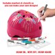 image 3 of Wipeout Dry Erase Kids Cycle Helmet - Neon Pink 5+ | Pink