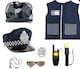 image 1 of Police Costume Role Play Set – Vest, Hat, Toy Shotgun & Accessories with Sound for Kids Ages 6+