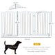 image 5 of PawHut Foldable Dog Gate, Freestanding Pet Gate with Two Support Feet
