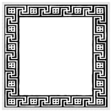 Greek traditional meandor (Picture Frame) White | L