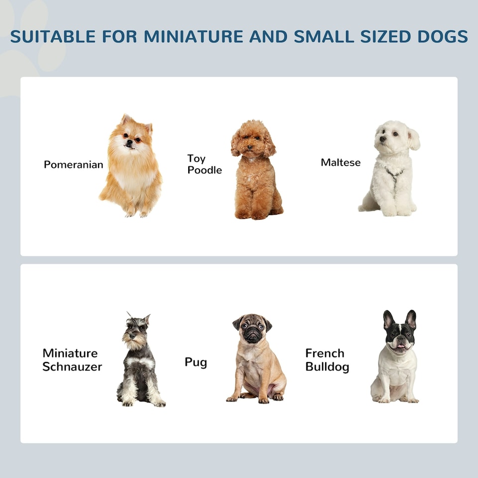 image 1 of PawHut Raised Dog Bowls Pet Feeder Raised Elevated Stainless Steel Food White