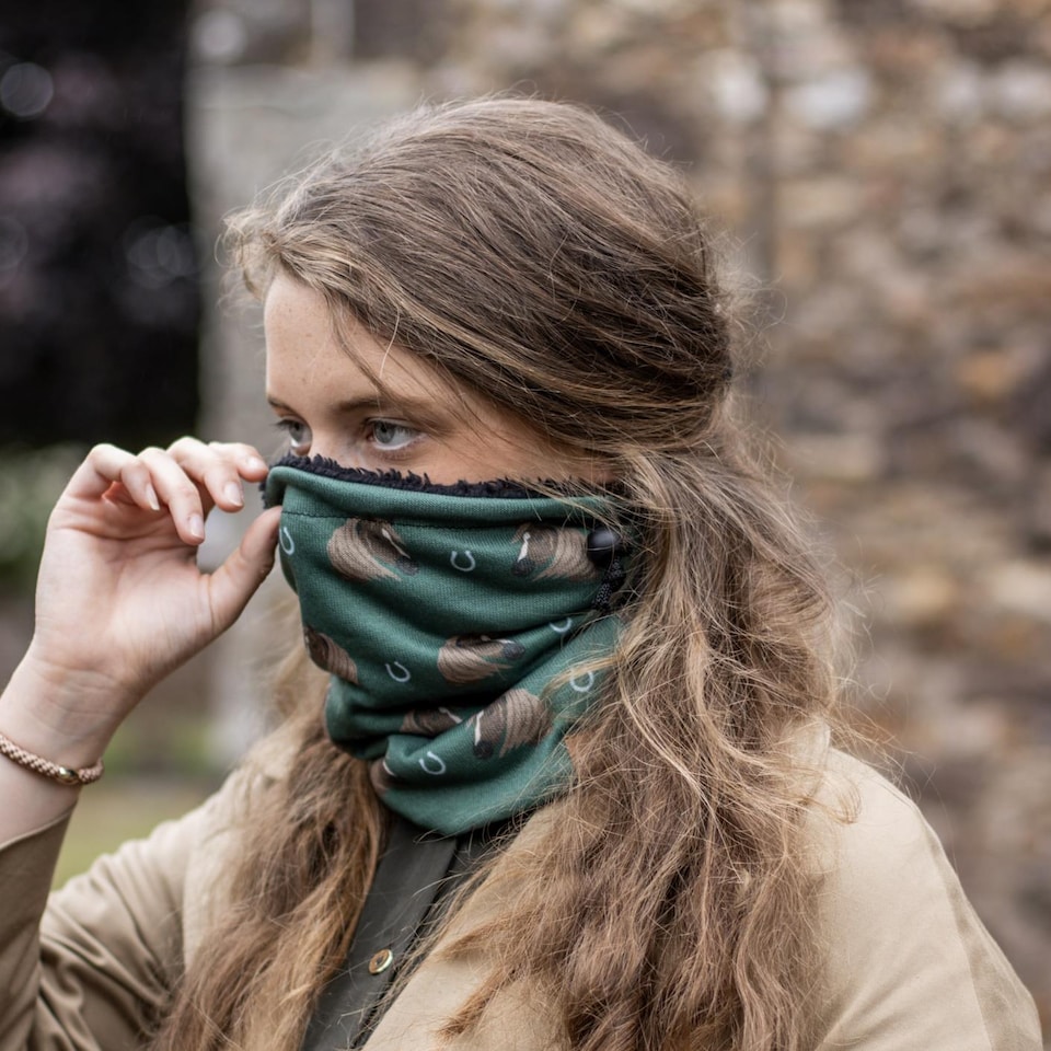 image 1 of Bartleby Multifunctional Fleece Lined Snood Headwear Horse Heads