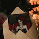 image 3 of Horror Goth Fashion Red Wine Lady Portrait Her Birthday Card