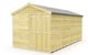 image 1 of 8 x 16 Feet Apex Shed - Double Door Without Windows - Wood - L472 x W231 x H217 cm | Brown