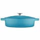 image 1 of Cooks Professional Cast Iron Casserole Dish 28cm - Ovenproof Pan with Lid | Blue | Blue
