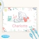 image 2 of Personalised Tiny Tatty Teddy Woodland Animal Placemat