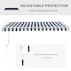 image 6 of Outsunny Garden Sun Shade Canopy Retractable Awning, 3 x 2.5m, Blue and White Blue