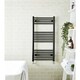 image 1 of 800mm (H) x 500mm (W) - Vertical Black -22mm - Bathroom Towel Rail - (Clifton Rail) -(0.8m x 0.5m)