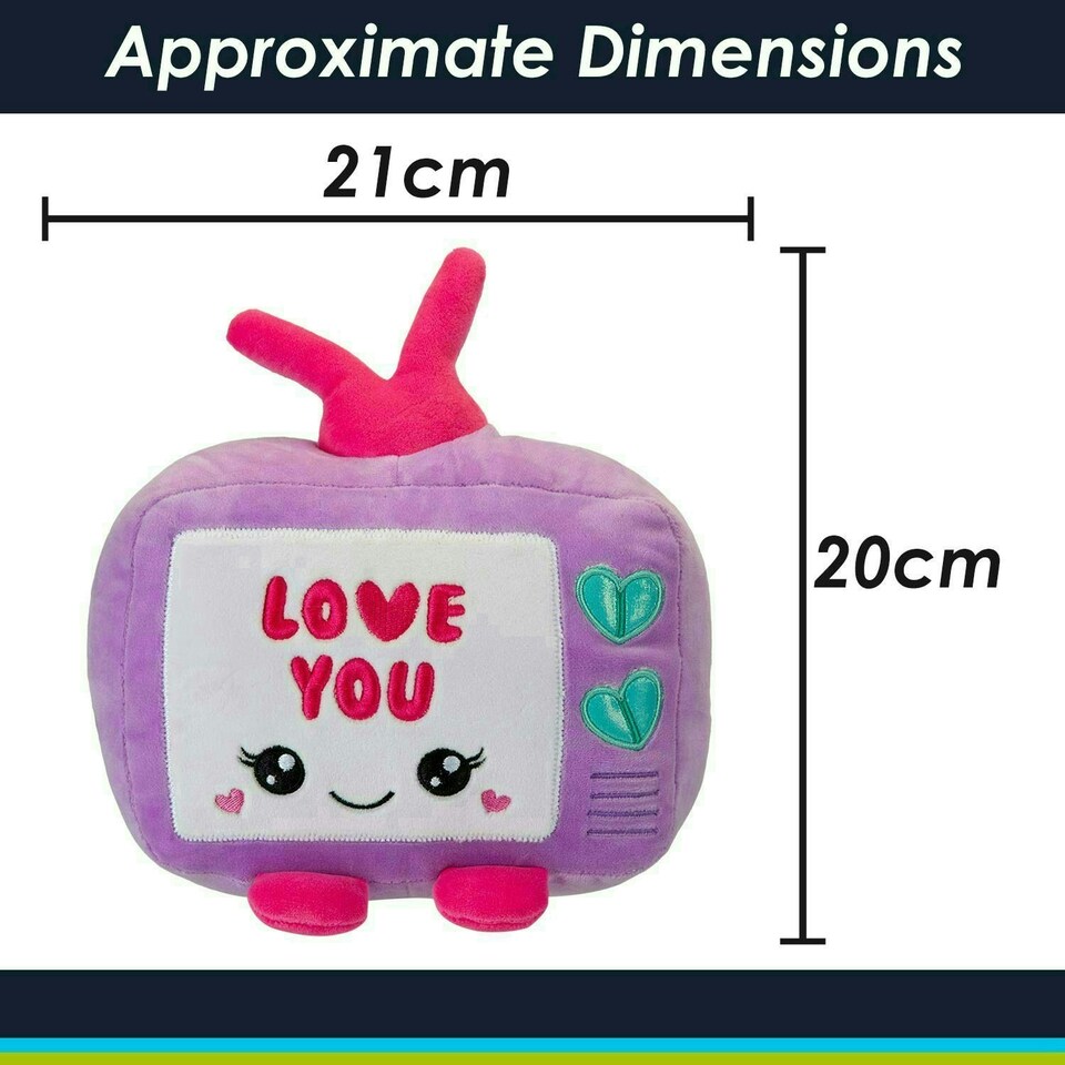 image 1 of TV Soft Toy Cute Plushie Huggable Cuddly Stuffed Toy Gift 20cm Purple