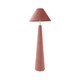 image 1 of ValueLights Martha Conical Pink Full Velvet Floor Lamp | Pink