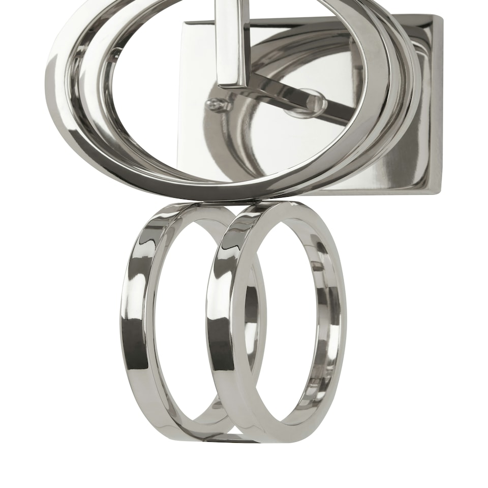 image 1 of Interiors by Premier Wall Lamp with Asymmetric Ring Base Silver