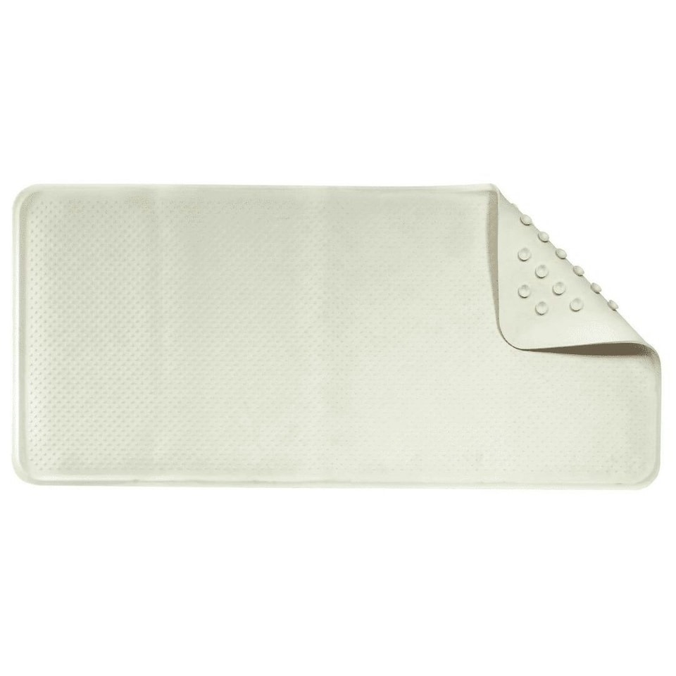 Croydex Rubagrip Latex Rubber Bath Mat - White - 90 x 37cm