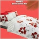 image 8 of VELVETIO Poppy Flower Duvet Cover Set Reversible Polycotton Easy Care Beddings Yellow | Super King