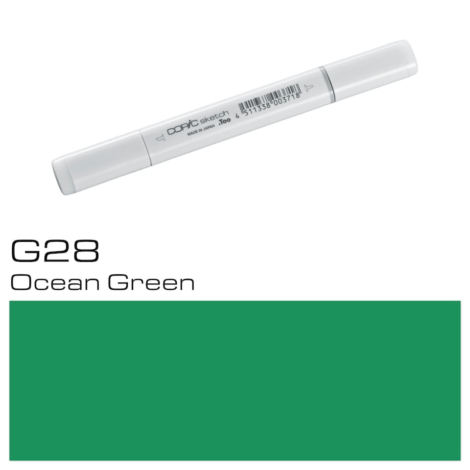 Copic Sketch Marker, Ocean Green, Single Pen