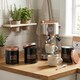 image 2 of Harbour Housewares 3pc Tea Coffee Sugar Canister Set - Round Metal Airtight Kitchen Canister Tin Pots
