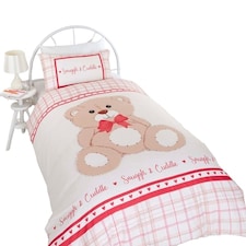 Snuggle & Cuddle Polycotton Duvet Cover Set With Pillowcase | Red | Single | 1
