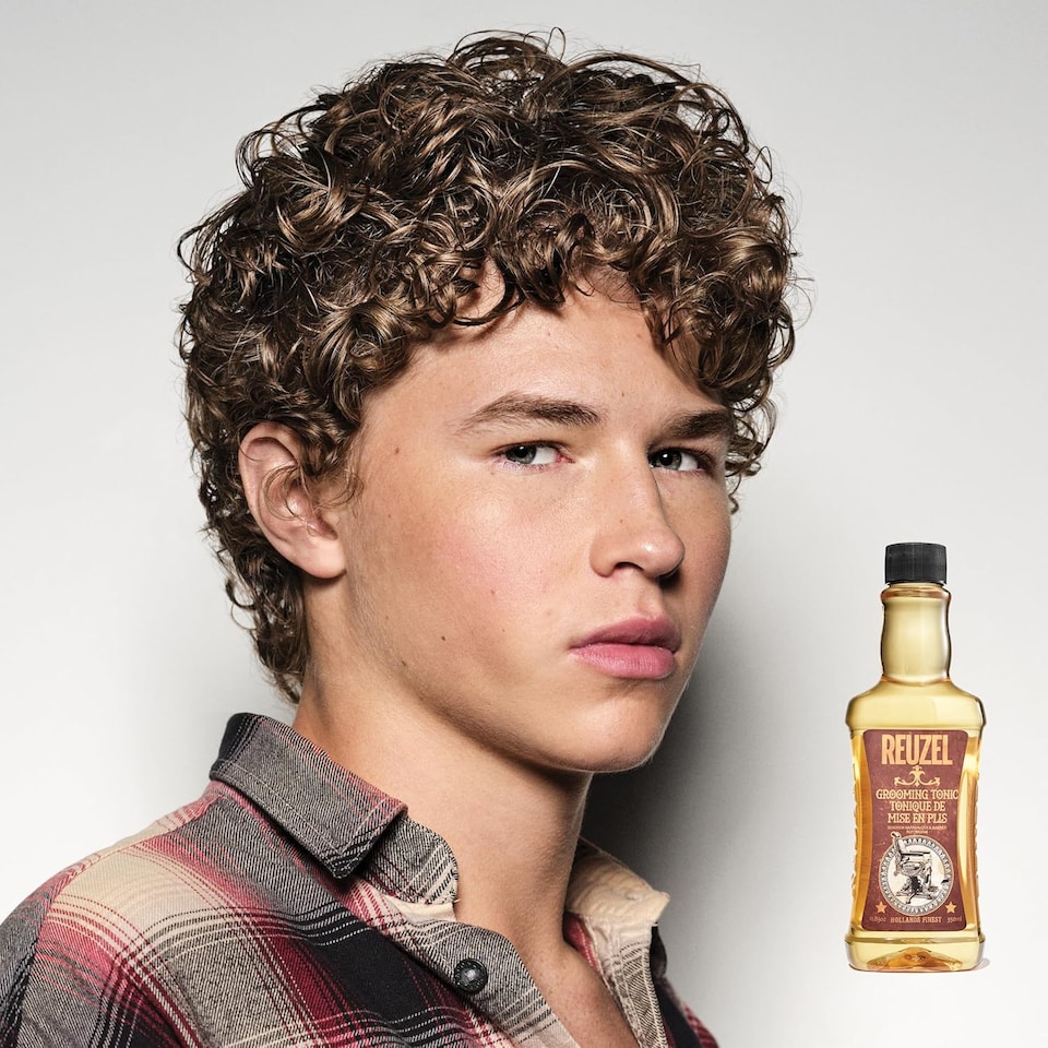image 1 of Reuzel Grooming Tonic Pro Oil Treatment For Men With Organic And Natural Ingredients Pure, Vegan Serum That Gives Hair Essential Strength And Moisture Apple Peppermint Fragrance 11.83 oz