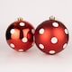image 1 of 60mm/6Pcs Christmas Baubles Shatterproof Red White Polka Dots,Tree Decorations