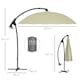 image 5 of Outsunny 2.7m Cantilever Parasol with Cross Base, Crank Handle, Beige