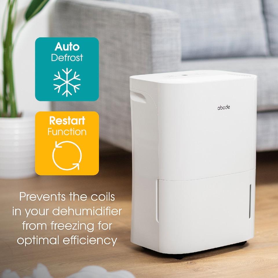 image 1 of Abode White Dehumidifier 16 Litre/Day Clothes Dryer LED Display ADH1601