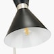 image 4 of Black and Brushed Silver Metal Table Lamp Black | Silver