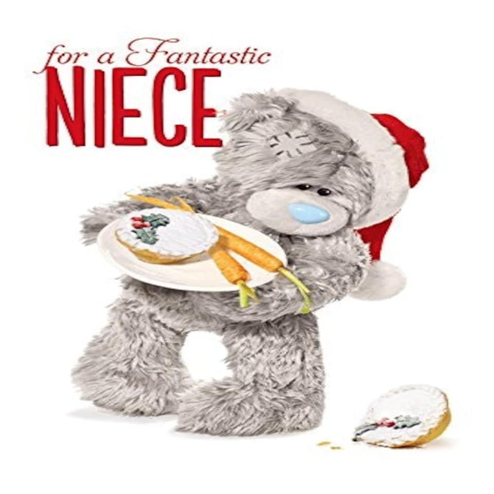 image 1 of Me To You Tatty Teddy 3D Holographic Card - Fantastic Niece Christmas Card