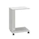 image 1 of Adore Florida Matt White Sofa Laptop Table on Castors - Mobile Side Table White
