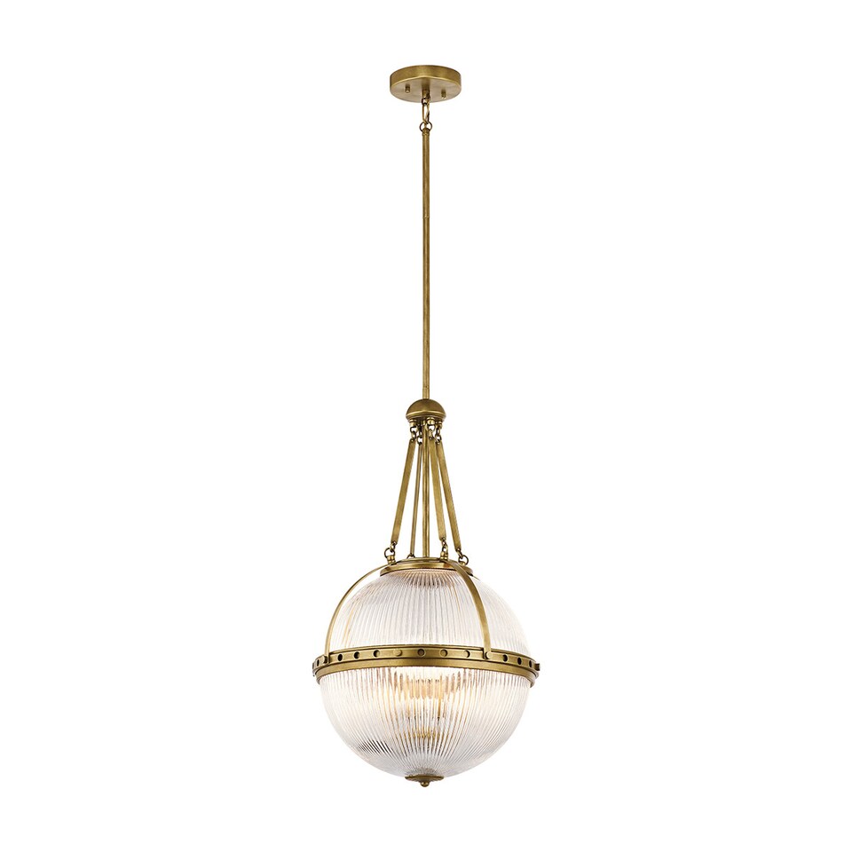 image 1 of Aster 3 Light Globe Ceiling Pendant Brass, E14