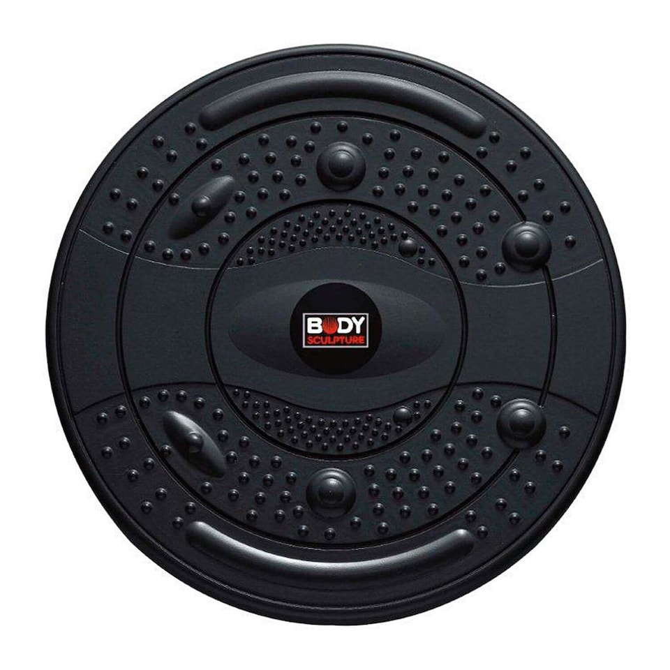 image 1 of Body Sculpture Massage Figure Twister, 29.5cm Foot-Massaging Twist Plate — Black | Black | BLACK | adult