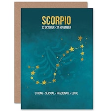 Scorpio Star Sign Astrology Zodiac Birthday Greeting Card