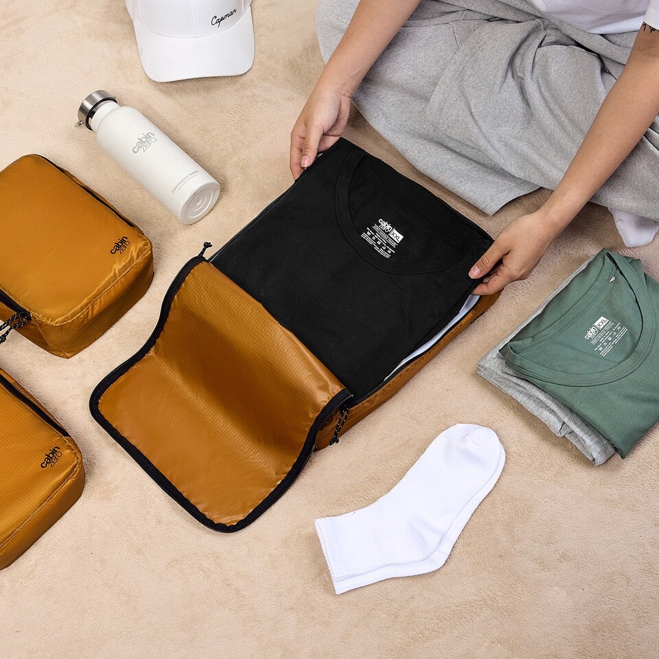 image 1 of CabinZero Ultralight Packing Cube (Large), Lightweight Travel Organizer | Orange | ORANGE CHILL