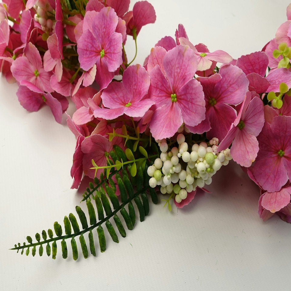 image 1 of Artificial Hanging Trailing Plant Pink Blossom Garland Botanik