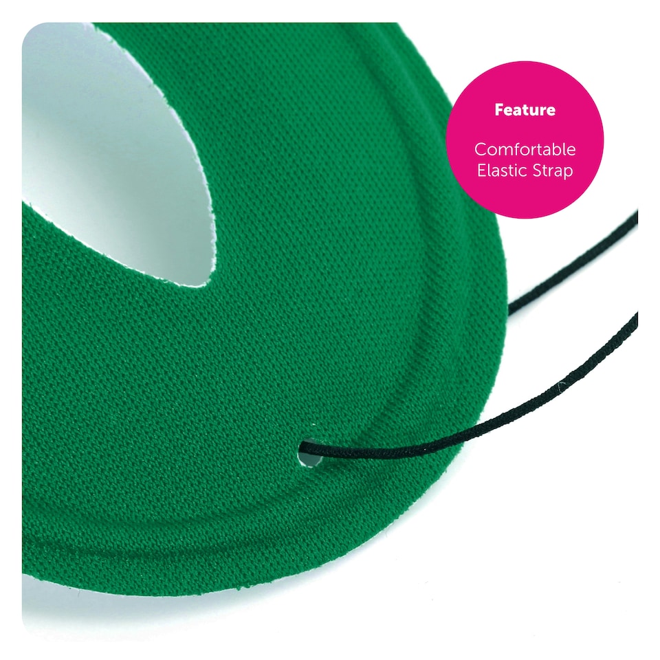 image 1 of Green Eye Mask on Elastic – Fancy Dress Accessory for Superheroes, Costumes & Parties Green | One Size
