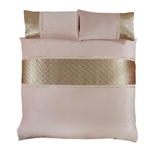 Capri Polycotton Duvet Cover Set With Pillowcase Pink | King