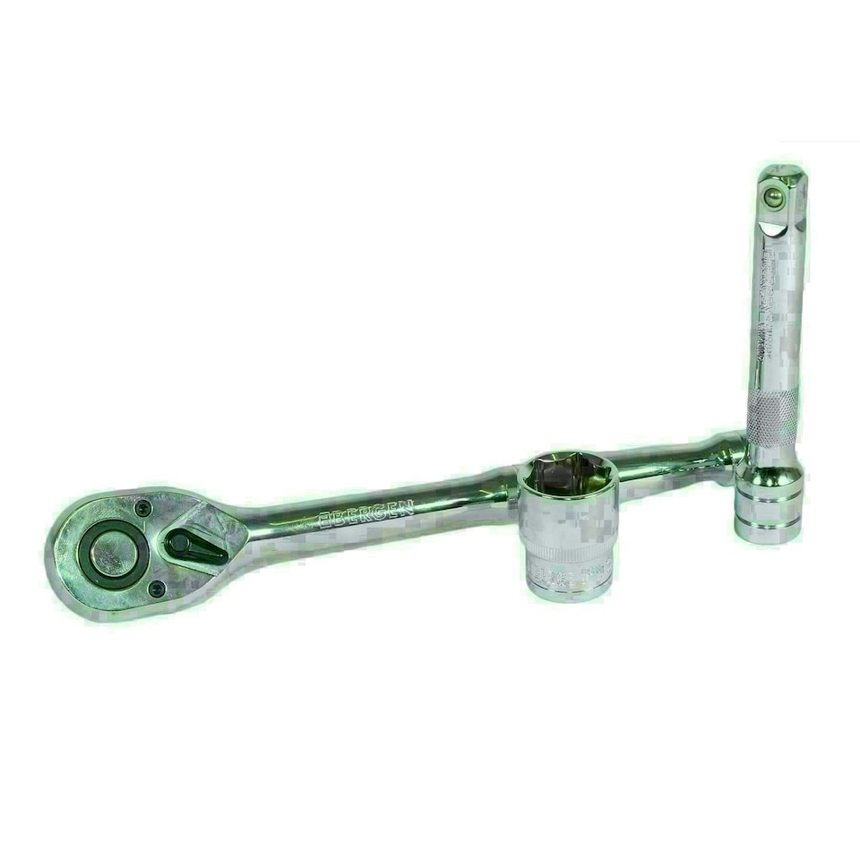 image 1 of 1/2" Drive Metric Shallow An Accessory Kit Set 10mm - 24mm 12pc By Bergen