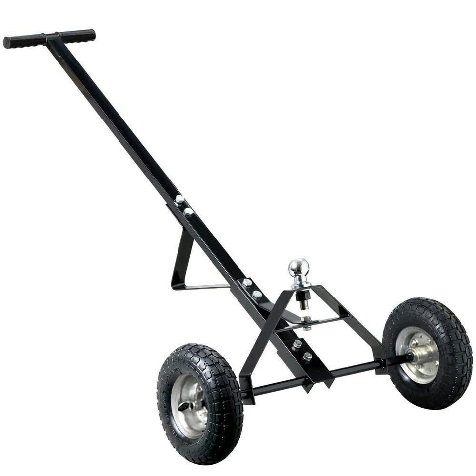 image 1 of Oypla Metal Caravan Boat Jet Ski Trailer Dolly - Black - 275KG Load Capacity