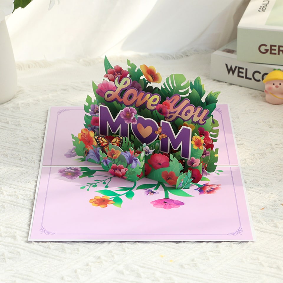 image 1 of Purple Petals for MOM 3D Pop Up Mother's day Card