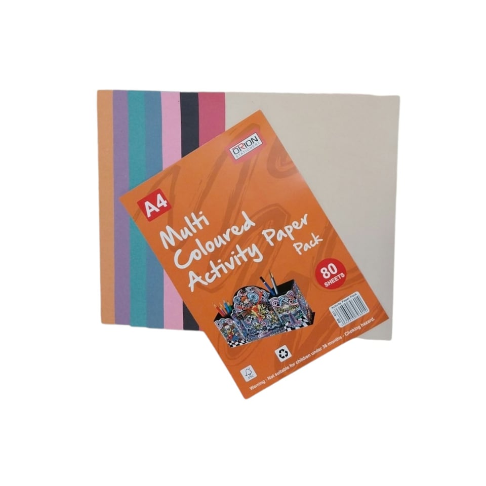 image 1 of Multi Coloured Activity Sugar Paper Pack 80 Sheets