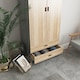 image 3 of 2-Door 2-Drawer Wardrobe with Storage Shelf, and Hanging Space - 180x75x46cm | Grey | Ash Grey & Oak | 1