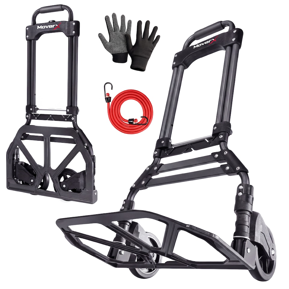 image 1 of MoverX 85kg Folding Aluminium Sack Truck / Hand Truck Trolley, Lightweight Telescopic