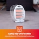 image 4 of GEEPAS 800W Quartz Halogen Heater, White