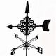 image 1 of Traditional Weathervane Arrow - Steel - L39 x W41 x H83 cm - Black