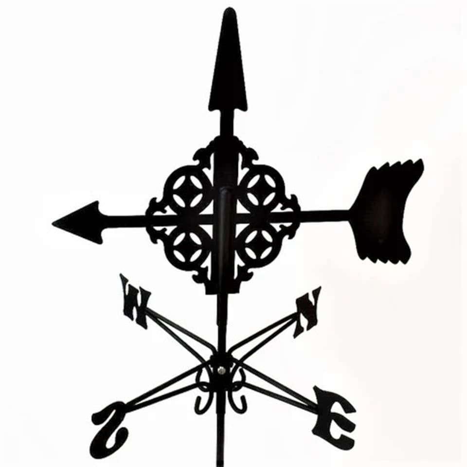 image 1 of Traditional Weathervane Arrow - Steel - L39 x W41 x H83 cm - Black