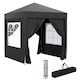 image 1 of Outsunny 2 x 2 m Garden Pop Up Gazebo, Wedding Party Tent Marquee, Water Resistant Awning Canopy with Sidewalls, Windows, Carry Bag, Black