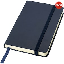 JournalBooks Classic Pocket A6 Notebook (Pack of 2) - Navy - 14.2 x 9.3 x 1.4 cm