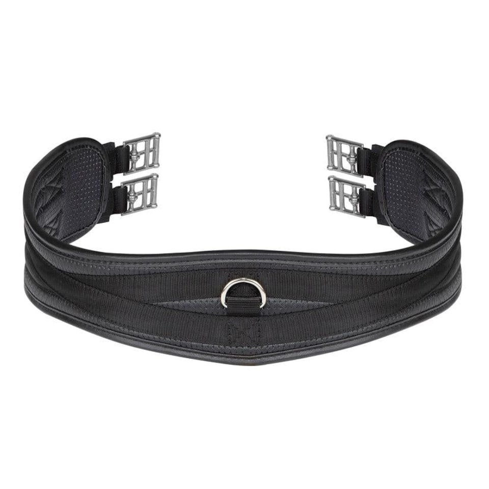 image 1 of Shires Anti-Chafe Contour Girth With Elastic Black | Size: 52 Inch
Colour: Black