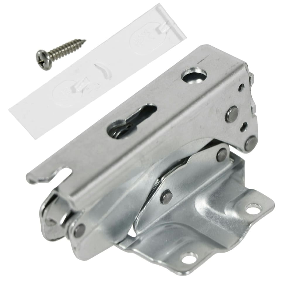 image 1 of SPARES2GO Door Hinge for Bosch Neff Siemens Fridge Freezer Pair 3704 3306 3307 5.0 Silver