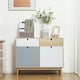 image 6 of HOMCOM Sideboard Storage Cabinet Kitchen Cupboard with Drawers for Bedroom