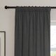 image 6 of Furn Soft Chenille Blackout Pencil Pleat Curtain Pair, 117cm width x 137cm drop | Grey | Charcoal | (W) 117cm x (L) 137cm | 1